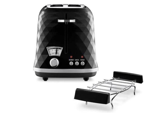 Delonghi CTJ2103 BK FRONT Bianco Ekmek Kızartma Makinesi Siyah