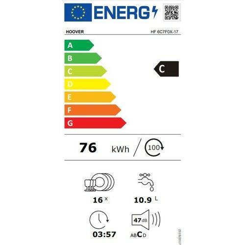 Hoover Hf 6C7F0X-17 8 Programlı Wi-Fi + Bluetooth Bağlantılı Bulaşık Makinesi
