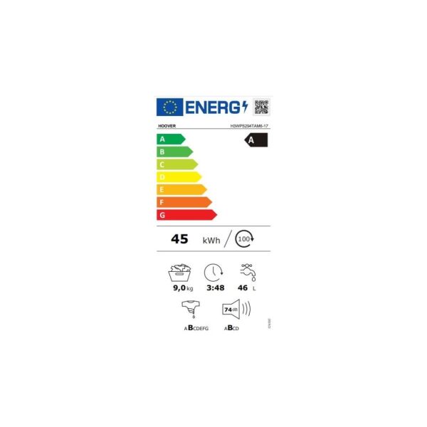 H3WPS294TAM6-17 9 kg Wi-Fi + Bluetooth Bağlantılı 1200 Devir Çamaşır Makinesi