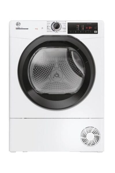(HOOVER HRE H9A2TBE-17 BEYAZ GÖVDE SİYAH KAPAK 9KG  KURUTMA MAKİNASI